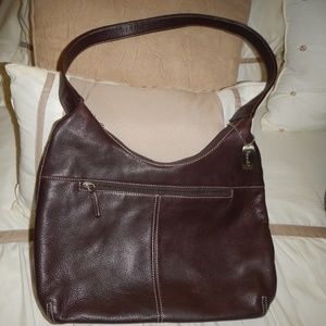 Tignanello Brown Leather, Large Hobo Bag
